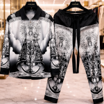 Compleu Bărbați Negru STREVANO – Set Premium Elegant cu Design Artistic